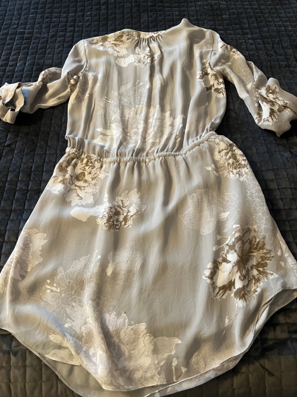 Babaton Light Gray Floral Mini Dress - Picture 5 of 5